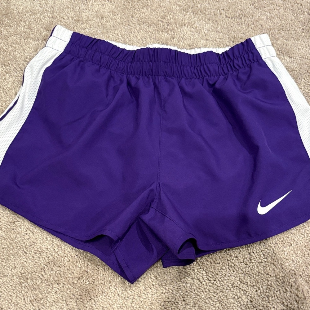 Nike Women's Athletic Shorts in Purple and White